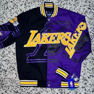 Los angeles lakers varsity jacket JH design brand new with tag and extra button